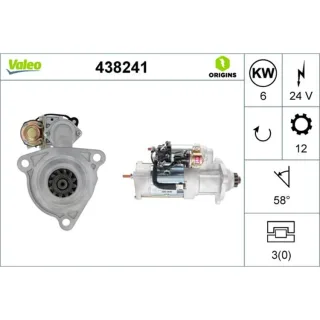 Valeo Anlasser 6,0 kW 438241