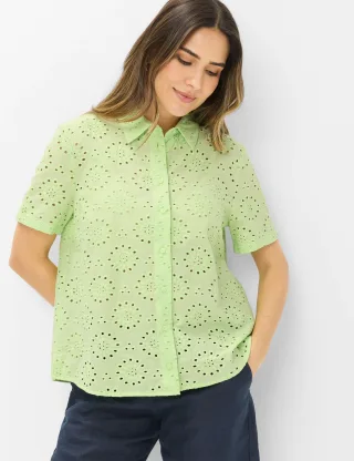 Brax Damen Bluse Style VERA lime green, hellgrün, Gr. 46