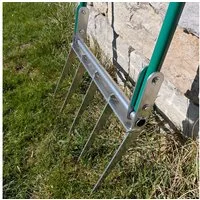 SattesGrün Gartenrechen Profi Grabegabel Broadfork Spatengabel Forke -, 50 cm Arbeitsbreite, mit 105 cm langem Stiel, (30cm lange Zinken - optimal zum Tiefenlockern und Aerifizieren -, zum Auflockern verdichteter Böden), Entfernen von Unkraut und Vor