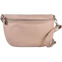ITALYSHOP24 Bauchtasche Made in Italy Damen Leder Bauch- Gürteltasche CrossOver Body Bag Handy, Schultertasche Umhängetasche Hüfttasche, leicht & Elegant, Echtleder