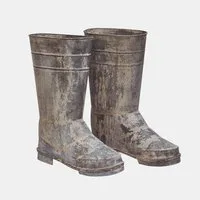 Mirabeau Gartenfigur Deko-Stiefel 2er Set Arlivonne antikgrau