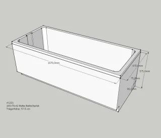 Neuesbad Wannenträger für Bette Starlet 160x70 SW12467