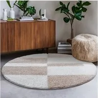Sanat Hochflor-Teppich Milano 1254, auch als Läufer und in Rund, rund, Höhe: 30 mm, Langflor, Shaggy, Wohnzimmer, Schlafzimmer, fußbodenheizungsgeeignet
