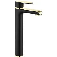 wohnwerk.idee Badarmatur Waschbeckenarmatur Wasserhahn Gold Weiß Schwarz Einhebelmischer Bloom