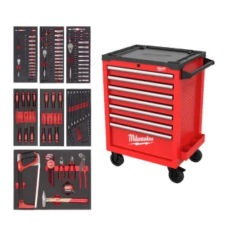 Milwaukee TOOLGUARD Werkstattwagen mit Werkzeugbestückung 27 Zoll / 69 cm 131-teilig - 4932499182