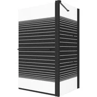 AQUABATOS Badewannenaufsatz Eck Glas mit Seitenwand schwarz 70x80 70x120cm, 5mm Einscheibensicherheitsglas mit Nano Beschichtung Spritzschutzwände Bad Duschwand Duschtrennwand Duschabtrennung für Badewanne, Klarglas,mit Duschablage,schwenkbar
