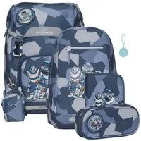 Beckmann Schulranzen Classic (6tlg., inkl. Sportrucksack, Federmäppchen, Schlamperrolle und Buttons)