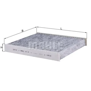 Mahle Aktivkohle-Innenraumfilter LAK120 Audi Lamborghini Mercedes Porsche Seat Skoda VW