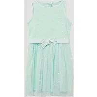 s.Oliver Minikleid Kleid Kurzes Kleid mit silbernen Punkten und Gürtel