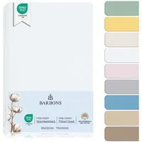 BARBONS Spannbettlaken 60x120 für Baby, Jersey Bettlaken Babybett, Kinderbett, (1 Stück), 100% Baumwolle