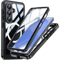Wigento Handyhülle MagSafe für Samsung Galaxy S26 Plus 5G 360 Grad Bumper Schwarz 6,7 Zoll, Full Body, MagSafe-Unterstützung, präzise Passform