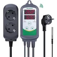 INKBIRD Steckdosen-Thermostat 2,4 GHz WLAN Temperaturregler, Heiz- und Kühlthermostat mit Steckdose, max. 2200 W, Komfortable App-Steuerung & flexible Nutzung