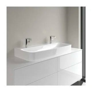 Villeroy & Boch Finion Waschtisch 41681LR1 1000 x 470 x 165 mm, Weiß Alpin CeramicPlus, ohne Überlauf, Unterseite geschliffen