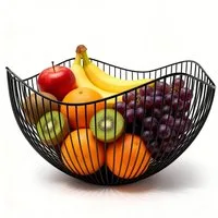 TUWENA Obstschale Metall Obstschale, Rund Früchtekorb, für Obst, Gemüse, Kleinigkeiten