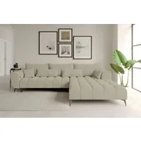 99rooms Ecksofa Ferrano, Sofa L-Form, Eckcouch, mit elektr. Sitztiefenverstellung, Bezug: Chenille EDEN