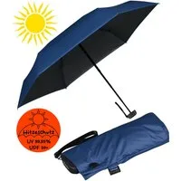 iX-brella Taschenregenschirm Sonnen-Regenschirm mit UPF 50+, UV-Hitze-Schutz, winzig klein, mit Handöffner, innen schwarz