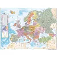 Close Up Poster Europakarte XXL Poster Flaggen Englisch 135 x 100 cm 135 x