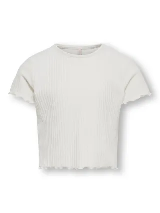 KIDS ONLY - KOGNELLA S/S O-NECK TOP NOOS JRS Cloud Dancer - Gr. - 140