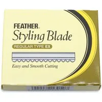 Feather Rasierklingen für Haarmesser Styling Razor original Styling Blade, 10-tlg., Regular TYPE EX, Edelstahl, rostfrei
