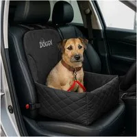 Hobbydog Tier-Autobett Rock Autositz für Hunde und Katzen mit Sicherheitsleine, abnehmbarer Bezug, Antirutschboden, kleine Hunde & Katzen