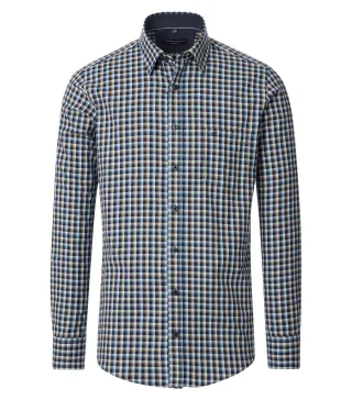 CASAMODA - Flanellhemd blau - Gr. - L