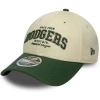 New Era Flex Cap MLB Wortmarke LA Dodgers 9FORTY M-Crown Cap - Light Beige/Dark Green