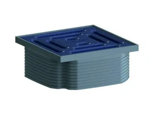 Dallmer Aufsatz DallDrain Pure, ozeanblau, 100 x 100 mm, 518163 518163