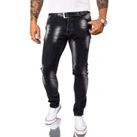 Rock Creek Slim-fit-Jeans Herren Jeans Stonewashed Schwarz RC-2261