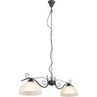 Reality Leuchten LED Pendelleuchte, LED wechselbar, Warmweiß, Landhaus-stil Lampe hängend über-n Esstisch & Kücheninsel, Breite 82cm