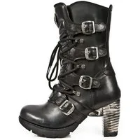 NEW ROCK M-TR003-S1 Ankleboots Rock-Chic mit Metalelementen für Selbstbewusste Auftritte