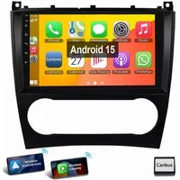 ESSGOO Für Mercedes Benz C-Klasse W203 W209 2005-2009 Android 15 Autoradio (RDS, Digitalradio (DAB), FM, Carplay Android Auto GPS Navi WIFI BT)