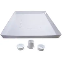 VIOKS Waschmaschinenuntergestell Bodenwanne Wanne Auffangbehälter 665 x 665 mm, für Waschmaschine Spülmaschine
