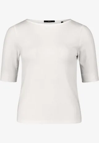 zero - Basic Shirt mit U-Boot-Ausschnitt offwhite - Gr. - 42