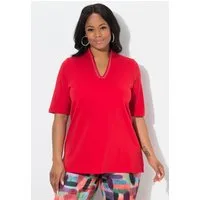 Ulla Popken T-Shirt Shirt A-Linie Kelchkragen Halbarm Pima Cotton