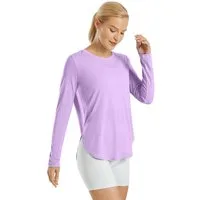 G4Free Langarmshirt Damen Langarmshirt UPF 50+ Atmungsaktiv Trainingsshirt UPF 50+ UV-Schutz,Schnelltrocknend,Atmungsaktiv, Hohe Seitenschlitze