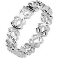 BUNGSA Fingerring 60 (19.1) Ring Ewigkeits-Blumen aus Edelstahl Damen (1 Ring, 1-tlg), Damen
