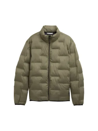 Denim Tom Tailor - Lightweight Steppjacke mit Stehkragen jungle soil green - Gr. - L