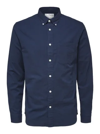 SELECTED MEN - SLMCOLE-RICK OX REG LS SHIRT NOOS Moonlit Ocean - Gr. - S