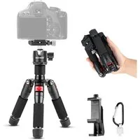 Neewer TP-AAM521 Mini Tischstativ 50cm mit Kugelkopf für DSLR Kameras Dreibeinstativ (höhenverstellbar von 17 bis 50 cm)