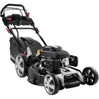 BRAST Benzinrasenmäher mit Antrieb 5,2kW (7PS)  inkl. Motoröl, TÜV, 55 cm Schnittbreite, 60L Fangkorb, 4 Takt OHV Motor, Stahlgehäuse, ESTART SPEED