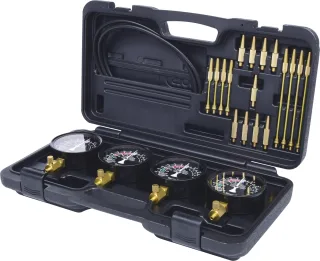 KS Tools Synchron-Vergaser-Testgerät mit 4 Synchronuhren, 28-tlg - 150.3600