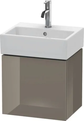 Duravit L-Cube Waschtischunterbau wandhängend Flanell Grau Hochglanz 434x341x400 mm - LC6245R8989 LC6245R8989