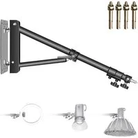 Neewer Studiozubehör-Wandhalterung ST-WM130 Wand-Boomarm 130cm 180° schwenkbar, (Packung, Längenverstellbar von 80 bis 130 cm)