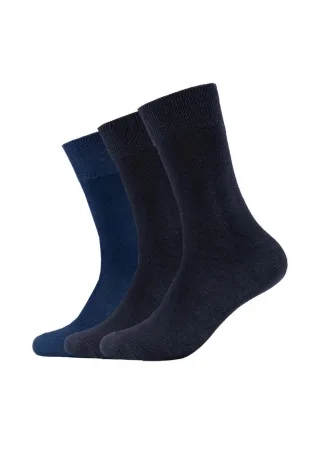 s.Oliver Red Label - Basic Socken im 3er-Pack mit elastischem Bund blau - Gr. - 46