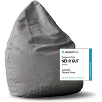 Lumaland Sitzsack Luxury XL Sitzsack, Microvelours Beanbag extra weich & robust Stuhl Sessel 60x45cm