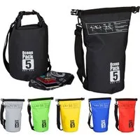 relaxdays Packsack Ocean Pack 5L wasserdicht (1-tlg), schwarz