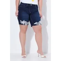 MIAMODA 5-Pocket-Jeans Jeans-Shorts gerade Spitze am Saum