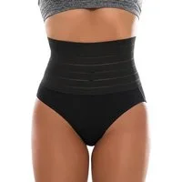 Lau-Fashion Miederhose Korsetthose Hoher Bund Hüfte Body Former Bauch Unterhose M/XL