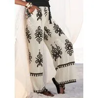 LASCANA Palazzohose mit Ethno-Print und weitem, luftigem Bein leichte Sommerhose aus Webware