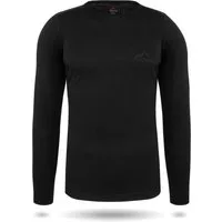 normani Langarmshirt Herren Merino Langarm Melbourne Merino Thermounterhemd Baselayer Skipullover aus 100 % Merinowolle